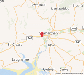 Map of Llanllwch, WalesWales