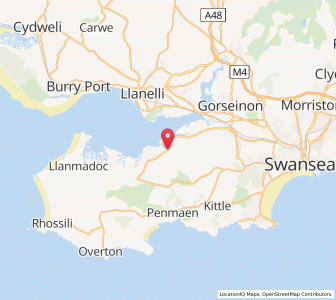 Map of Llanmorlais, WalesWales