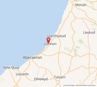 Map of Llanon, WalesWales