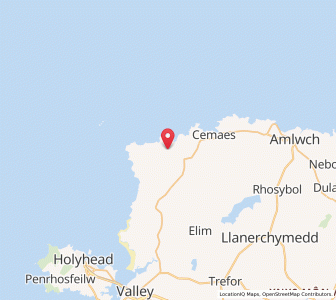Map of Llanrhwydrys, WalesWales