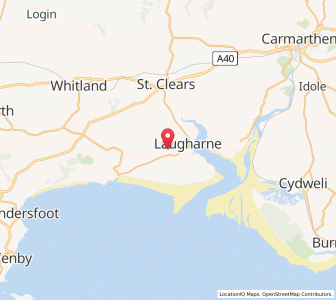 Map of Llansadurnen, WalesWales