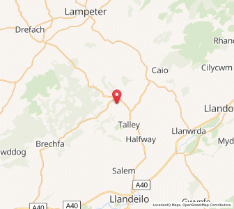Map of Llansawel, WalesWales