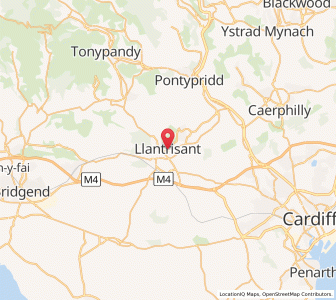 Map of Llantrisant, WalesWales
