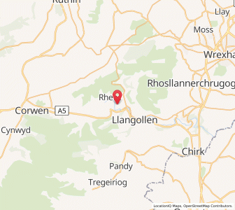 Map of Llantysilio, WalesWales