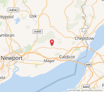 Map of Llanvaches, WalesWales