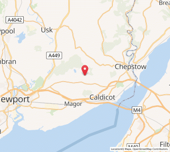 Map of Llanvair Discoed, WalesWales