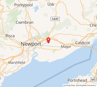 Map of Llanwern, WalesWales