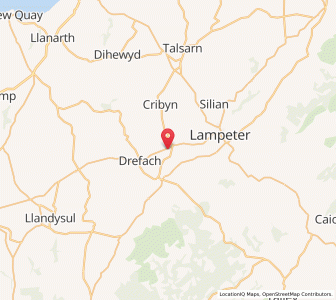 Map of Llanwnen, WalesWales