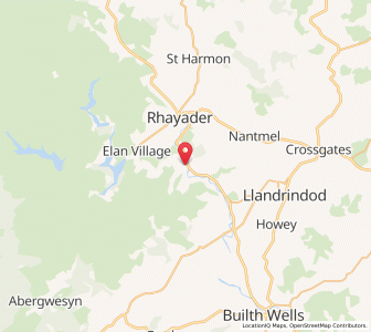 Map of Llanwrthwl, WalesWales