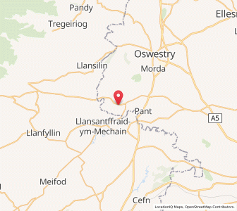 Map of Llanyblodwel, EnglandEngland