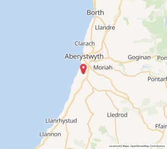Map of Llanychaiarn, WalesWales