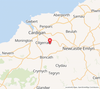 Map of Llechryd, WalesWales