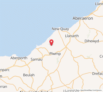 Map of Llwyn-Dafydd, WalesWales