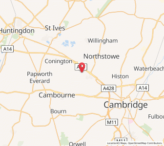 Map of Lolworth, EnglandEngland