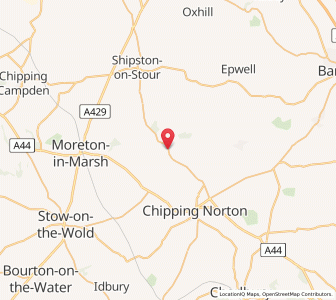 Map of Long Compton, EnglandEngland