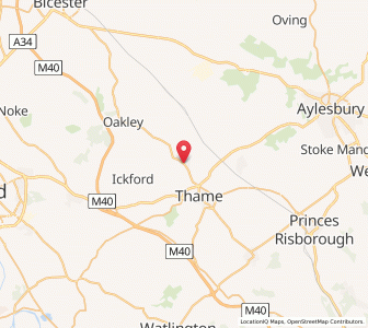 Map of Long Crendon, EnglandEngland