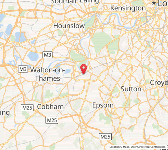 Map of Long Ditton, EnglandEngland