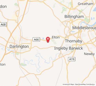 Map of Long Newton, EnglandEngland