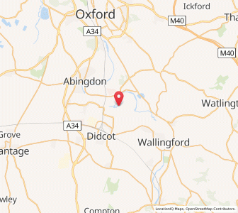 Map of Long Wittenham, EnglandEngland