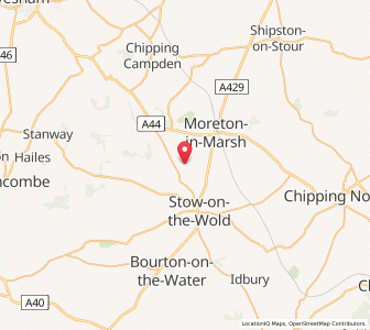 Map of Longborough, EnglandEngland