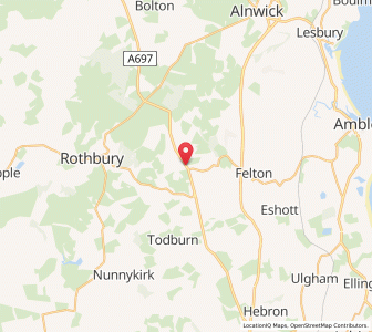 Map of Longframlington, EnglandEngland