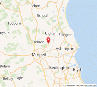 Map of Longhirst, EnglandEngland