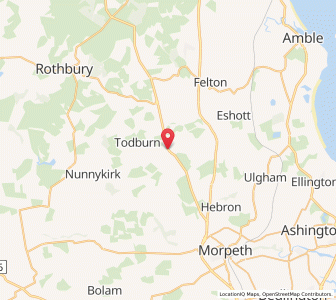 Map of Longhorsley, EnglandEngland