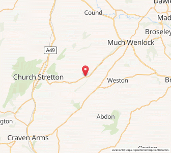 Map of Longville in the Dale, EnglandEngland