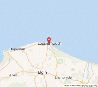 Map of Lossiemouth, ScotlandScotland