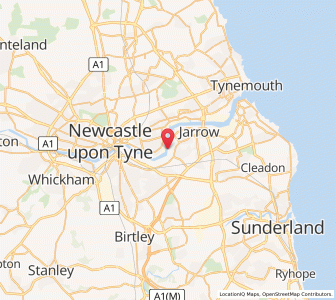 Map of Low Walker, EnglandEngland