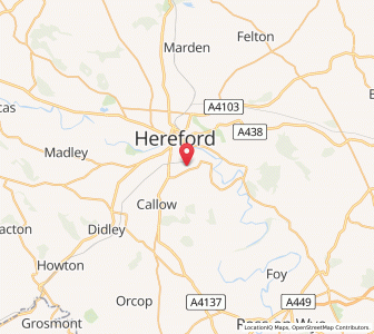 Map of Lower Bullingham, EnglandEngland