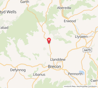 Map of Lower Chapel, WalesWales