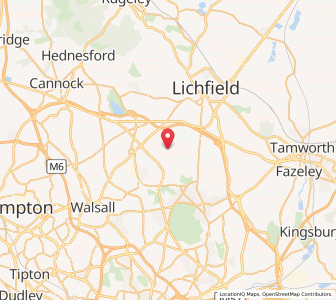 Map of Lower Stonnall, EnglandEngland