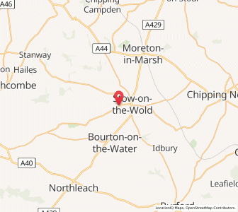 Map of Lower Swell, EnglandEngland