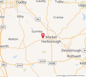 Map of Lubenham, EnglandEngland