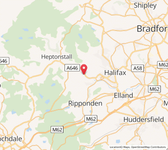 Map of Luddenden Foot, EnglandEngland