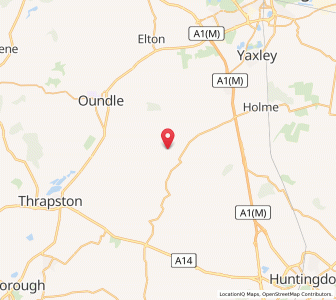 Map of Luddington in the Brook, EnglandEngland