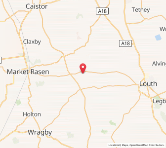 Map of Ludford Magna, EnglandEngland