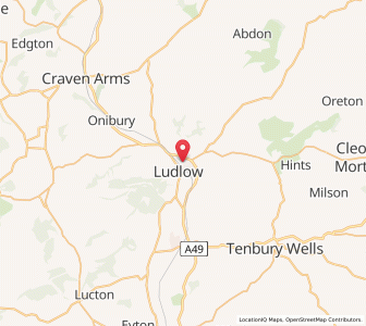 Map of Ludlow, EnglandEngland