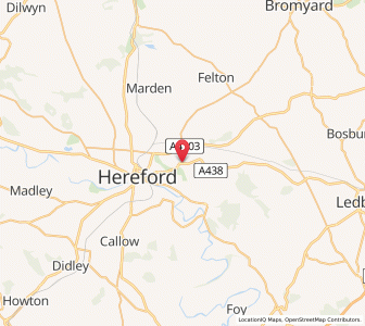 Map of Lugwardine, EnglandEngland