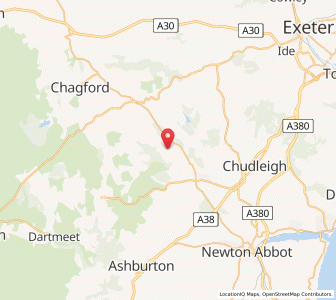 Map of Lustleigh, EnglandEngland