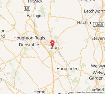 Map of Luton, EnglandEngland