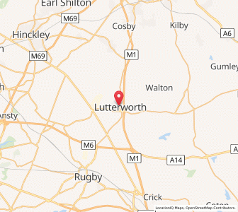 Map of Lutterworth, EnglandEngland