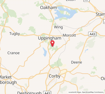 Map of Lyddington, EnglandEngland