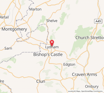 Map of Lydham, EnglandEngland