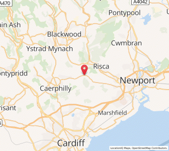 Map of Machen, WalesWales