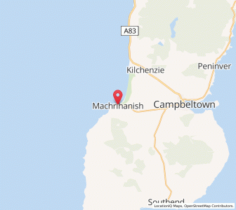 Map of Machrihanish, ScotlandScotland