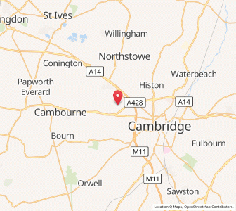 Map of Madingley, EnglandEngland