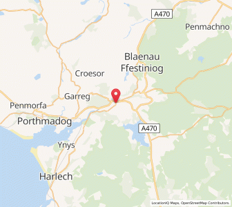 Map of Maentwrog, WalesWales