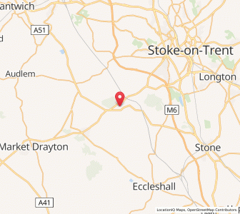 Map of Maer, EnglandEngland